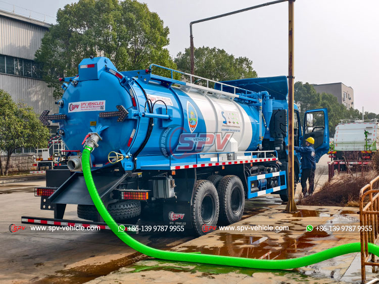 12,000 Litres  Sewage Vacuum Truck Suction Water Test